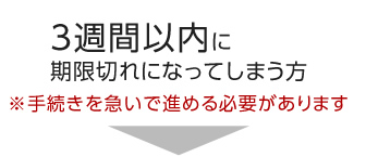 免許証の有効期間が3週間以内に切れてしまう方は急いで手続きをします