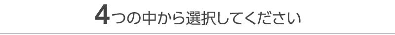 4つの中から選んでください