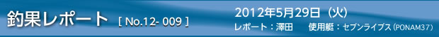 釣果レポート　2012/5/29-1の巻