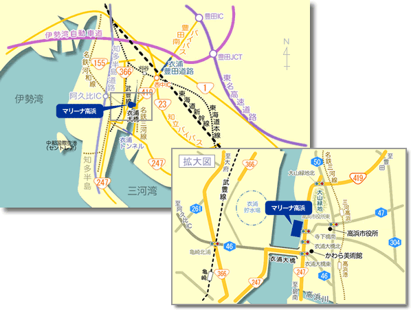 マリーナ高浜地図